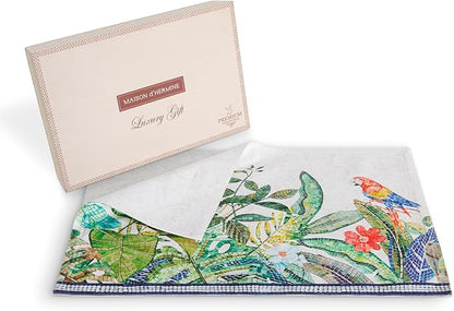 Maison d' Hermine Placemats 100% Combed Cotton Premium Set of 4 Dinner Placemat, Decorative Washable Cloth Placemat, Dining, Buffet Parties & Camping - Mosaic (13"x19")