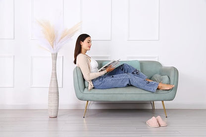 Leewadee Decorative Tall Floor Vase for Living Room Decor, 34 inches, White Wash, Resin