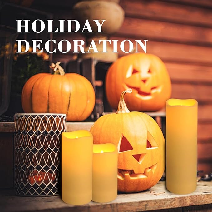 24-Pack LED Flameless Candles with Remote Control -Remote flameless Candles- Timer Candles -3D Flame Perfect for Halloween Christmas Parties,Wedding,Home Decor,Gift and Special Occasions.