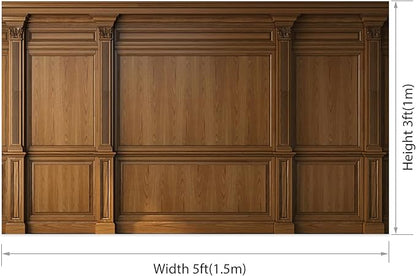 AOFOTO Vintage Room Inside Backdrop Classic French Frame Brown Walls Photo Background for Wedding Bridal Shower Party Banner Home Headboard Decor Wall Photo Studio Booth Props 5x3ft