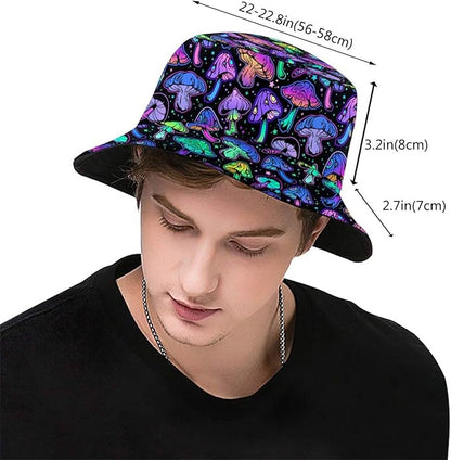 Bucket Hat for Women Men Funny Halloween Hats Packable Outdoor Fisherman Hats Caps Unisex