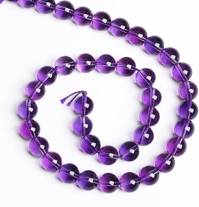 6MM 60PCS Natural Stone Clean Amethyst 3A Grade Crystal Loose Beads for Jewelry Making DIY Bracelet