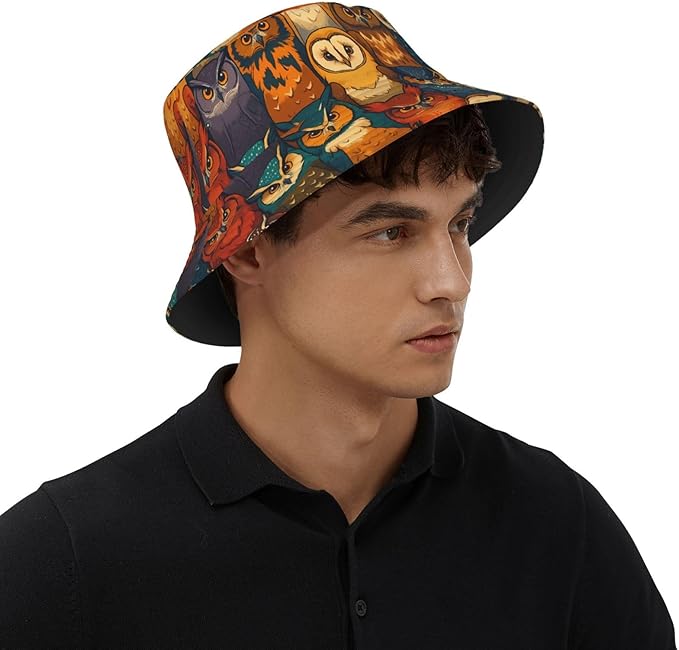 Rustic Autumn Cows and Pumpkins Bucket Hat Novelty Sun Hats Trendy Fisherman Cap for Men and Women