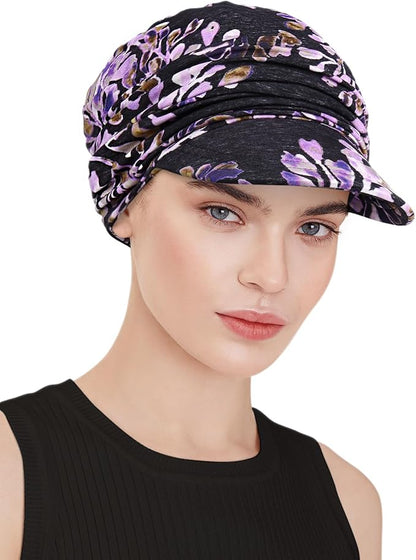 Chemo Headwear Viscose Newsboy Cap for Women Fall and Winter Hats