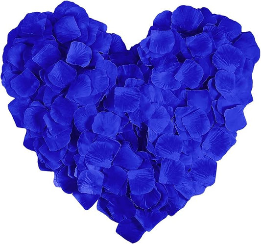 LZXD 1000 Pieces Blue Artificial Silk Rose Petals Flower Decoration Wedding Party Color Blue