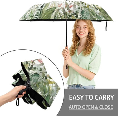 Umbrellas for Rain Lightweight Travel Umbrella 42" Canopy UV Protection Sun Umbrella Windproof Compact Umbrellas