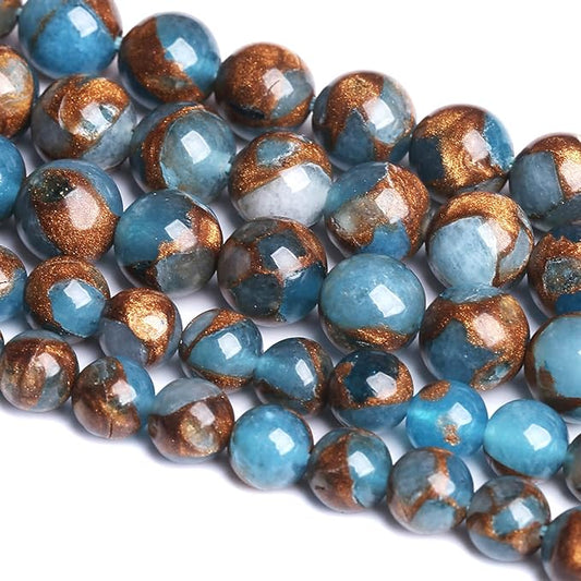 4MM 88PCS Lake Blue Cloisonne Craft Spacer Loose Beads for Jewelry Making DIY Bracelet