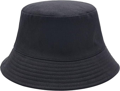 Flower Reversible Bucket Hat Cotton Summer Travel Beach Sun Hats Emboridery for Women Men