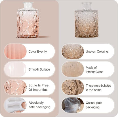 Arme Glass Bud Vase Set,30Pcs Small Glass Vase for Flowers, Clear Bud Vase in Bulk，Mini Single Vintage Vase for Centerpiece，Vases Bulk for Rustic Wedding Decor，Home Table Flower Décor(Amber)