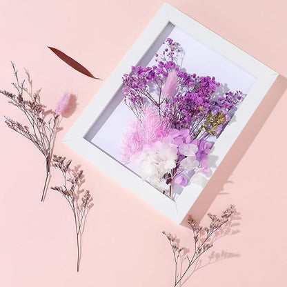 Real Dried Flowers, Natural Dry Flowers Mixed Natural Pressed Flowers Flores Secas Dried Florals for Crafts,Resin,Candle Making (Purple)
