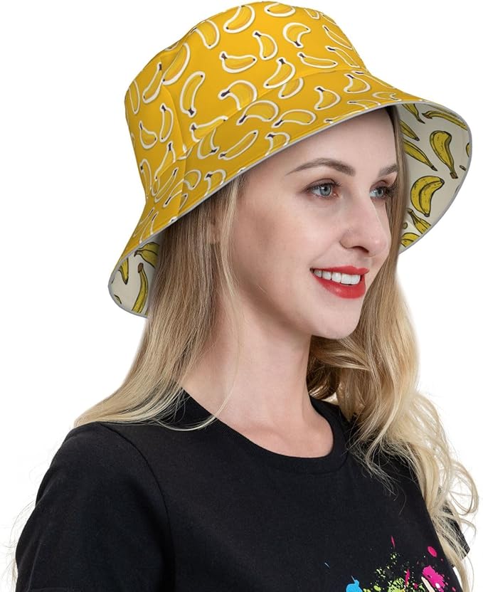 Bucket Hat Double-Side-Wear Reversible Sun Hat Beach Travel Hiking for Women Men