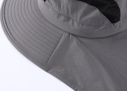 Home Prefer UPF 50+ Sun Hats for Men Women Wide Brim Fishing Hat with Neck Flap UV Protection Sunblock Safari Bucket Hat