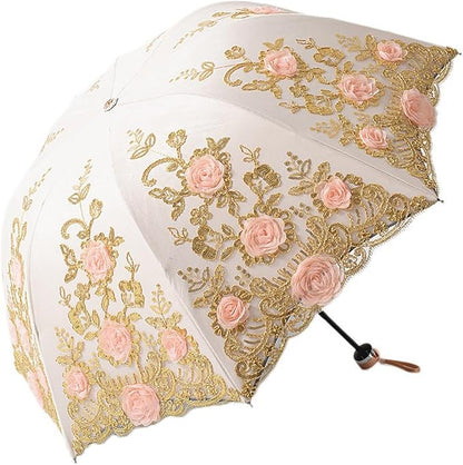 Honeystore Flower Lace Parasols for Wedding Party Lace Bridal Umbrella