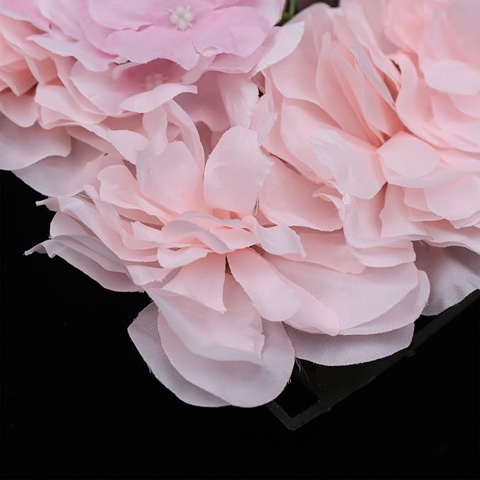 6 Pcs Artificial Flower Wall Panels 3D Flower Background Panel for Wall, 60x40cm Wedding Flower Decorations Wall Silk Rose Panels for Party, Nail, Photo Areas, Stage Background (Light Pink)