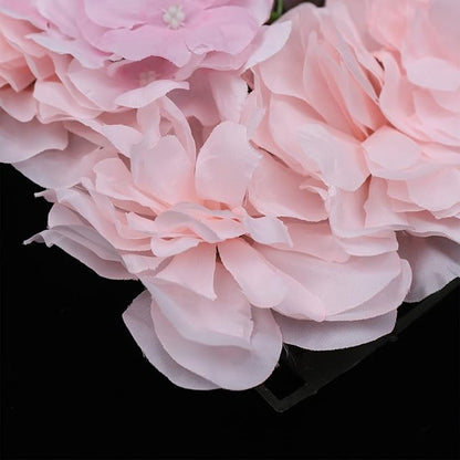 6 Pcs Artificial Flower Wall Panels 3D Flower Background Panel for Wall, 60x40cm Wedding Flower Decorations Wall Silk Rose Panels for Party, Nail, Photo Areas, Stage Background (Light Pink)