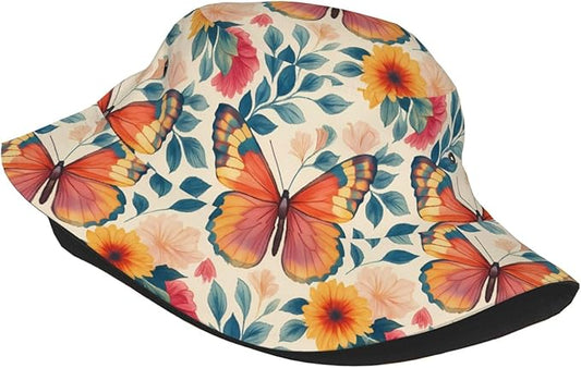 Christmas Navy Blue Tree Bucket Hat Novelty Sun Hats Trendy Fisherman Cap for Men and Women