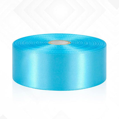 Turquoise Blue Satin Ribbon 1-1/2 Inch 60 Yards, Solid Polyester Fabric Ribbons for Flower Bouquet, Gift Wrapping, Handmade Roses, Crafts, Hair, Wedding