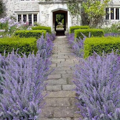 GTIDEA 4pcs Artificial Flowers Flocked Plastic Lavender Bundle Fake Plants Wedding Bridle Bouquet Indoor Outdoor Home Kitchen Office Table Centerpieces Arrangements Christmas Decor