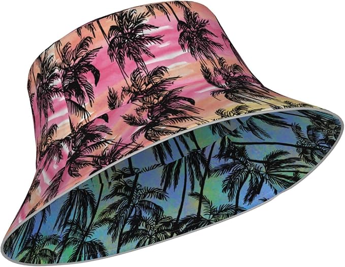 Hat Reversible Fisherman Hats Double Sided Wearing for Women Men Boys Girls