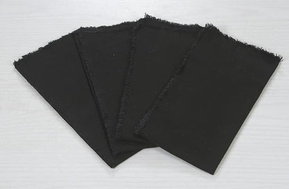 ACCENTHOME Black Cotton Linen Napkin Set of 12 18x18 inch Dinner Napkins - Washable Soft Premium Reusable Perfect Fall Thanksgiving Table Napkins for Family Dinners Christmas Weddings & Everyday Use