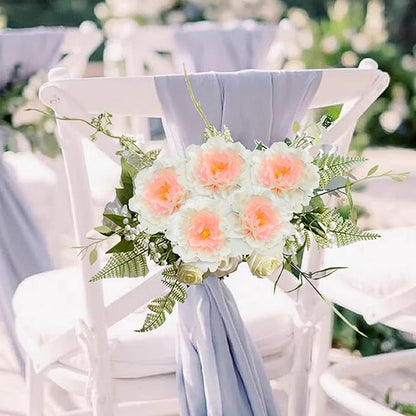 20pcs 5" Artificial Flower Peonies, Silk Peonies with 6" Stems, Flowers Suitable for Wedding Bouquets, Home Party Decoration (Champagne)