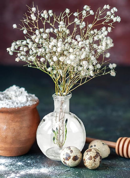 Serene Spaces Living Set of 36 Clear Ball Bud Vases, Transparent Glass Vases for Weddings, Events, Parties, Floral Centerpieces for Home Decor, Measures 4" Tall