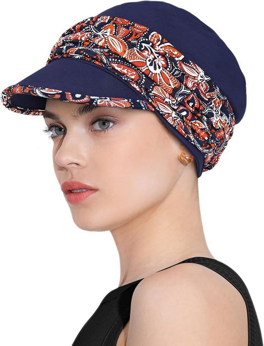 Chemo Headwear Viscose Newsboy Cap for Women Fall and Winter Hats