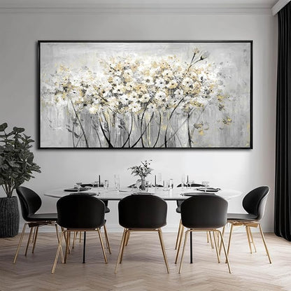 VAYIMDH Green Wall Art Flowers Wall Decor Floral Paintings Extra Large Artwork Arts Nature Pictures for Home Office 36"x70"