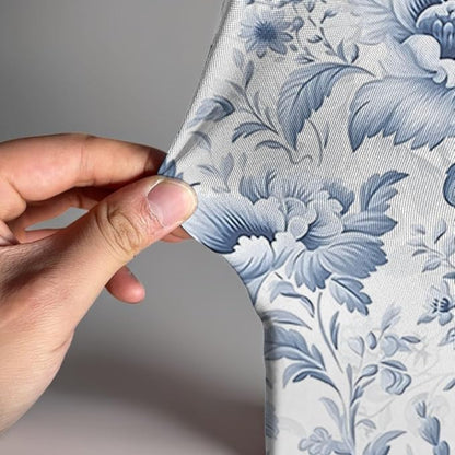 French Toile Arch Backdrop Cover Blue White Floral Baby Shower Birthday Party Elegant Vintage Theme Spandex Arch Stand Cover for Boys Newborn Celebration Tea Party Decor (G4260,7.2FT)