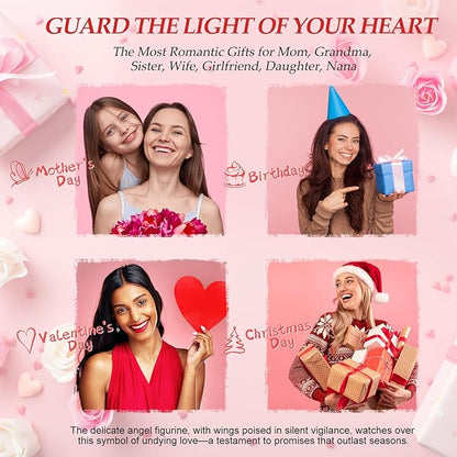 Gifts for Mom Grandma Christmas Birthday Preserved Flowers Roses with Heart Necklace Fresh Flowers for delivery Prime Eternal Forever Flower Box Xmas Gifts for Women Mother Her Wife from Daughter