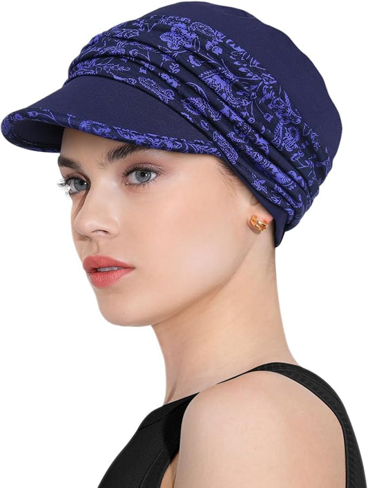 Chemo Headwear Viscose Newsboy Cap for Women Fall and Winter Hats
