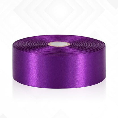 Purple Satin Ribbon 1-1/2 Inch 60 Yards, Dark Purple Polyester Fabric Ribbon for Gift Wrapping, Flower Bouquet Accessories, Crafts, Halloween, Wedding and Festival Decor