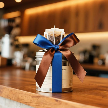 Double Faced Satin Ribbon, 1-1/2 Inch 30 Yards, Blue & Coco Brown Two Tone Ribbon for Gift Wrapping, Flower Bouquet, Bow, Hair, Wedding, DIY Crafts, Holiday Party Decorations