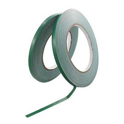 2 PCS Green Floral Tape, 0.25" Flower Stem Wrap Tapes, Waterproof Florist Tape - Multipurpose Adhesive Florist Tapes for Binding Fresh, Flower Bouquets and Floral Craft (98Ft/33Yd/Roll)