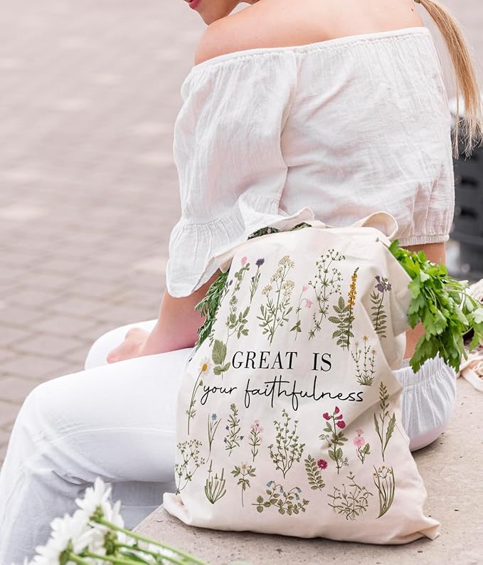 Christian Tote Bag, Christian tote Bag for Women, Bible tote bag, Bible Tote Bags for Women, Foral Tote Bag