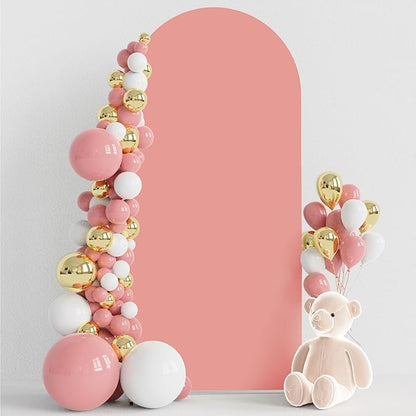 Wokceer Spandex Dusty Rose Arch Cover, 6FT x 2.6FT, Double Sided, for Wedding Ceremony, Birthday Party Decoration and More