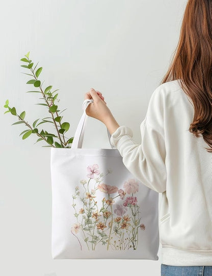 Floral Tote Bag, Floral Bag for Women, Reusable Grocery Bags Shopping Bags