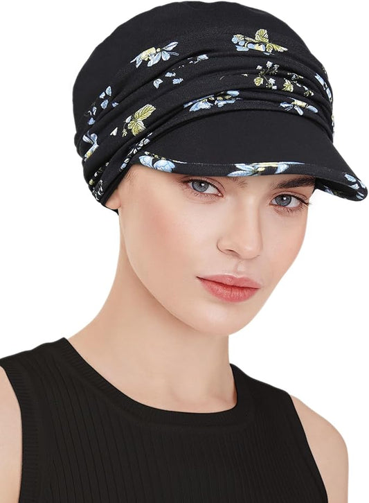 Chemo Headwear Viscose Newsboy Cap for Women Fall and Winter Hats