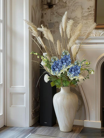 3PCS Fake Flowers Hydrangea Artificial Flowers 28" Long Stem Blue Faux Flowers for Vase, Real Touch Silk Flowers Décor for Floral Arrangement Home Farmhouse Office Hotel Decoration
