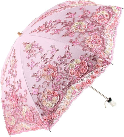 Honeystore Flower Lace Parasols for Wedding Party Lace Bridal Umbrella