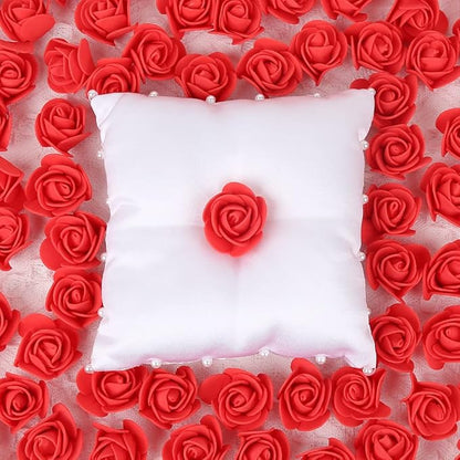 500pcs Mini Foam Rose Heads, Red Foam Flower Bulk Fake Rose Flower Head for DIY Crafts Wedding Bouquets Baby Shower Centerpieces Floral Arrangements Party Tables Home Decorations(Red)