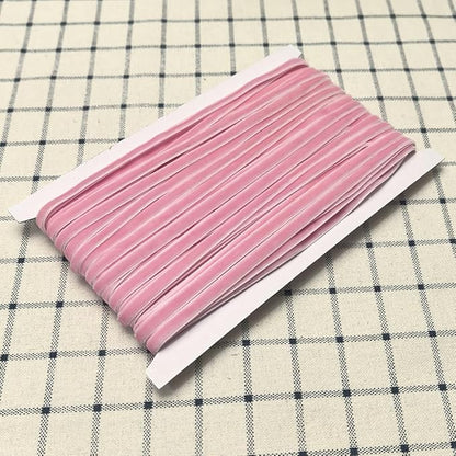 Chenkou Craft Pink 25 Yards 1/4" Velvet Ribbon Lots Bulk (Pink, 1/4"(6mm))