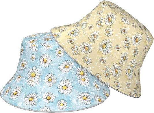 Bucket Hat Double-Side-Wear Reversible Sun Hat Beach Travel Hiking for Women Men