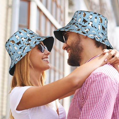 Cartoon Bucket Hat Summer Beach Travel Sun Hat Packable Fisherman Cap for Men Women