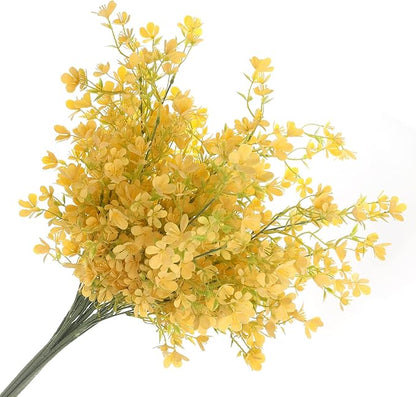 Grand Verde 29” Yellow Plastic Flowers Artificial Bouquet Faux Greenery Long Stems for Tall Vase, DIY Crafts Home Decoration, Bulk 5pcs