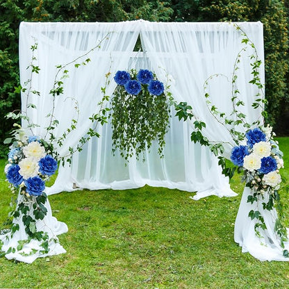 20pcs 5" Artificial Flower Peonies, Silk Peonies with 6" Stems, Flowers Suitable for Wedding Bouquets, Home Party Decoration (Dark Blue)