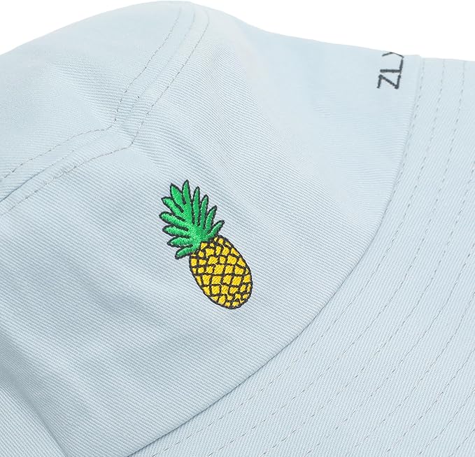 ZLYC Unisex Fashion Embroidered Bucket Hat Summer Fisherman Cap for Men Women