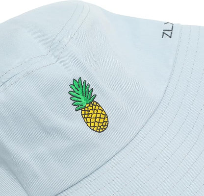 ZLYC Unisex Fashion Embroidered Bucket Hat Summer Fisherman Cap for Men Women