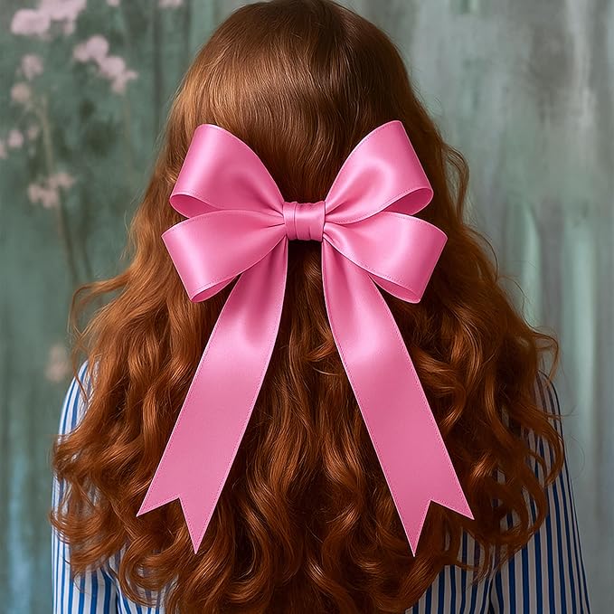 Fullive Ribbon for Gift Wrapping, 1 1/2 Inch 30 Yards Hot Pink Ribbon, Polyester Solid Ribbons for Flower Bouquet for Baby Shower Valentines Day Christmas Decorations DIY Bows Floral Arrangements