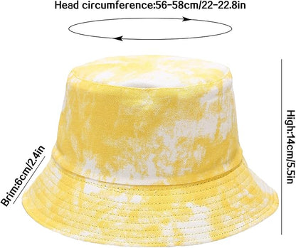Flower Reversible Bucket Hat Cotton Summer Travel Beach Sun Hats Emboridery for Women Men